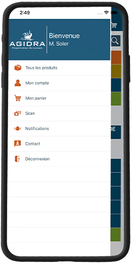 Développement de l'appli mobile du grossiste alimentaire Agidra - Qsmart